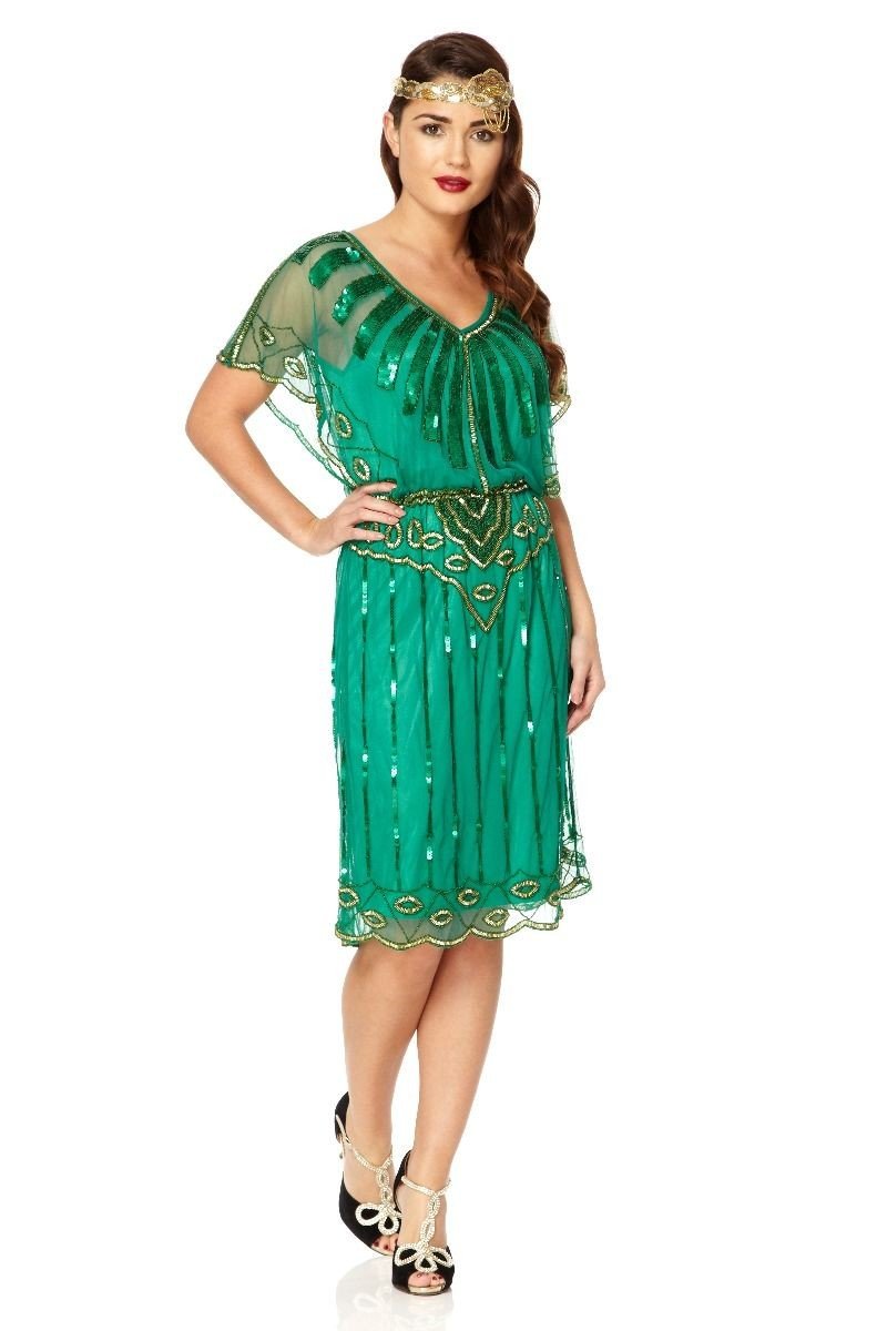 Dazzling 1920s Green Flapper Dresses ...